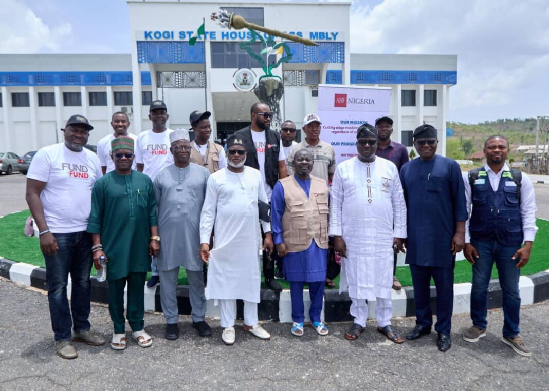 Mr Steve Abosisade and others after an advocacy meeting with the leadership of the Kogi state House of Assembly, in Lokoja.jpeg