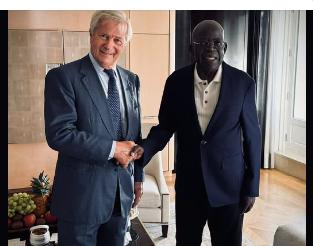 President Bola Ahmed Tinubu and Mr Vincent Bolloré of the Bolloré Group