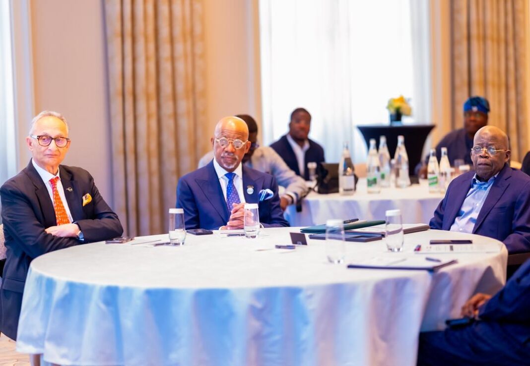 President Bola Tinubu, Governor Dapo Abiodun and others at the signing ceremony