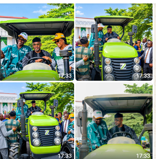 Governor Abiodun commissioning one of the tractors