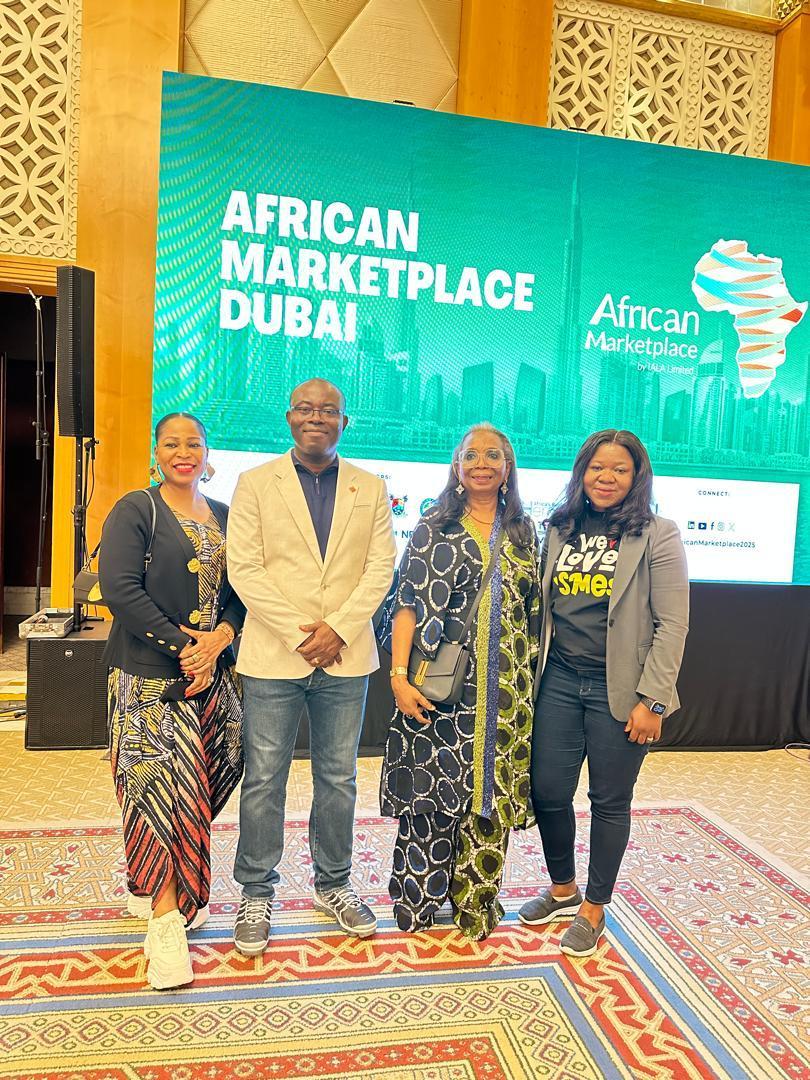 L-R: Evelyn Paul, Project Director, African Marketplace; Kafui Bimpe, Head, SME Africa, Access Bank; Ibukun Awosika, Founder, African Marketplace; and Eugenia Oduraa Addo, Head, SME Support, Access Bank Ghana at the inaugural African Marketplace Dubai 2025 event recently.