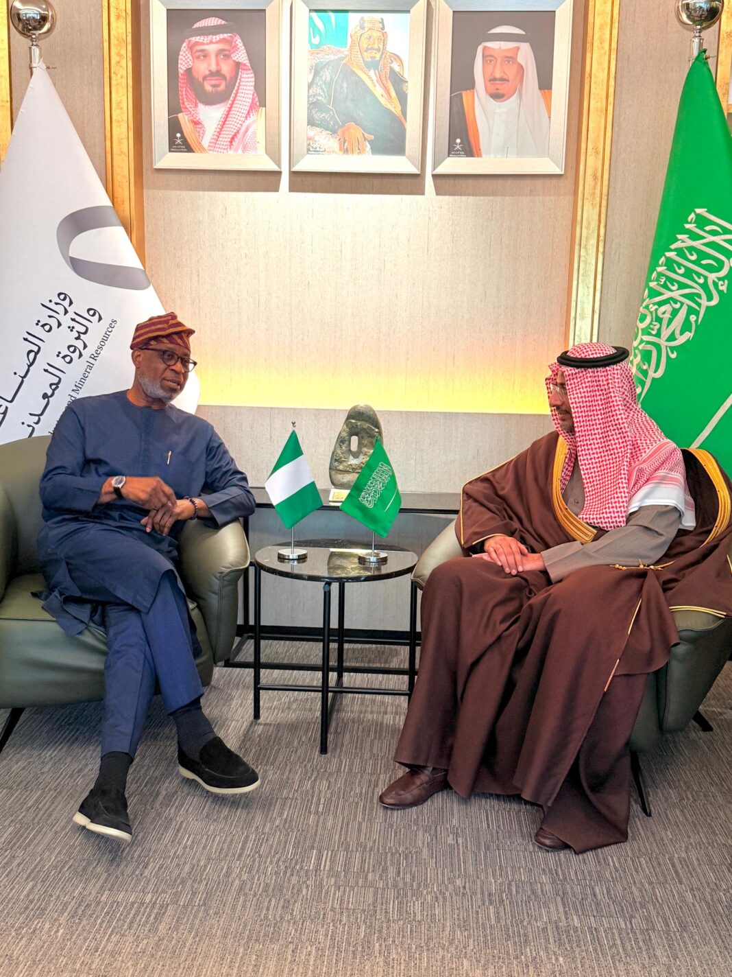 Dr Dele Alake and the Saudi Arabian Minister of Industry and Mineral Resources, Mr. Ibrahim Al-Khorayef2