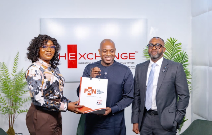 Olufela Dirotoye, centre, was a guest at The Exchange Program