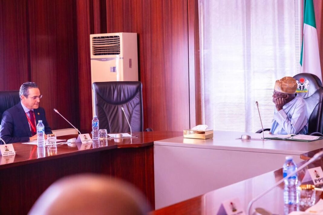 President Bola Tinubu and Mr Wael Sawan, the Chief Executive of Shell Plc