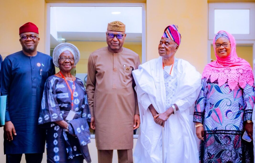 Governor Oyebanji and leaders of the Ekiti State chapter of the Pan-Yoruba socio-political organization, Afenifere