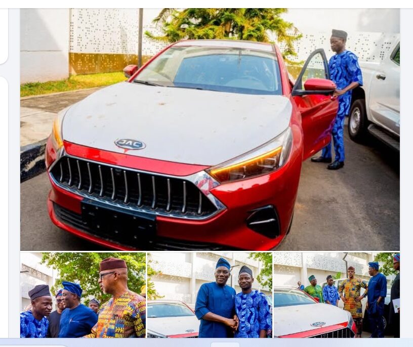 Governor Dapo Abiodun rewarded Mr. Solanke Francis Taiwo with a two-bedroom bungalow and also presented him with the keys to a brand-new car donated by the Federal Government