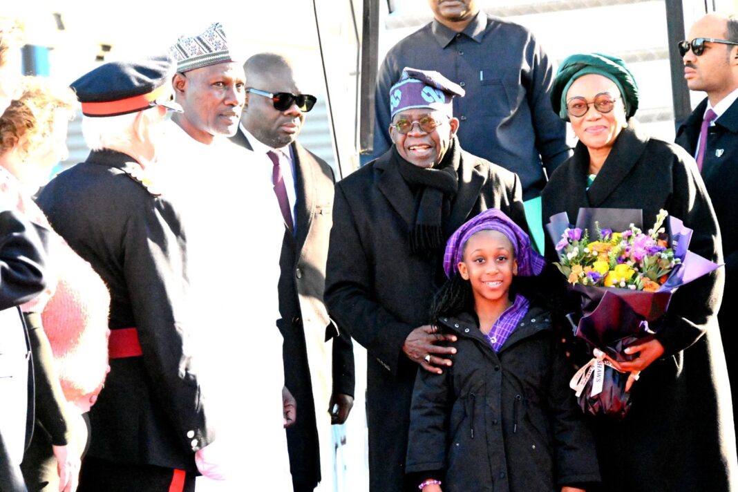 President Tinibu and First Lady, Oluremi land in the UK2