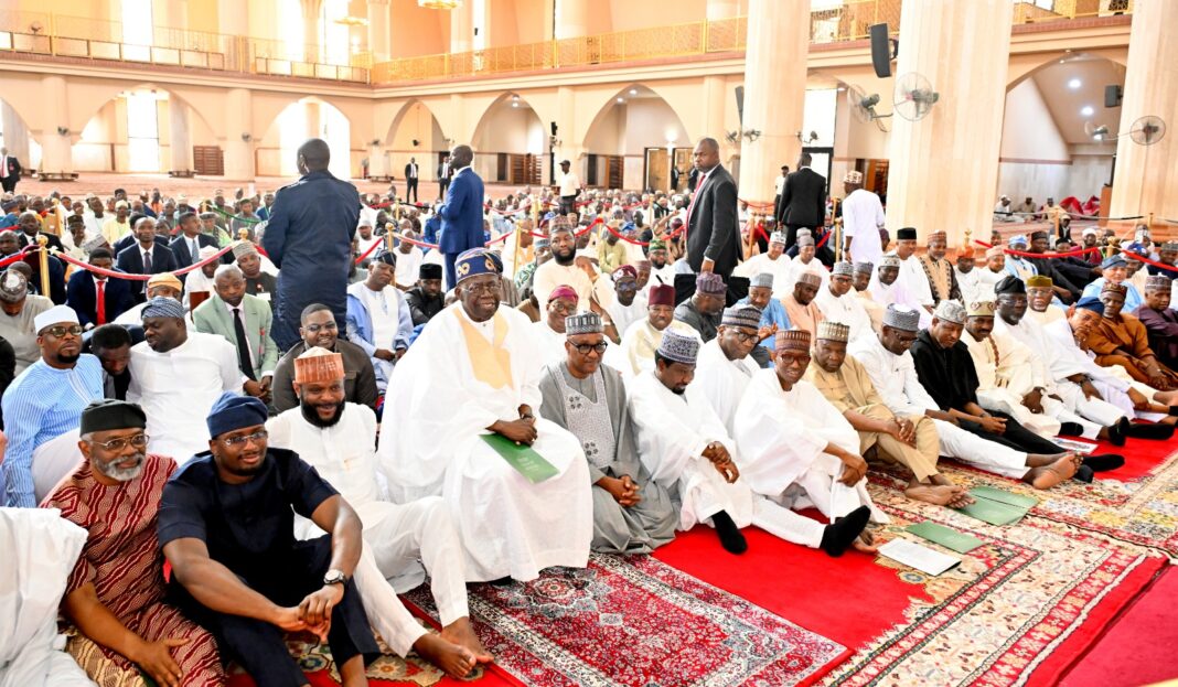 President Tinubu, his son, Seyi, Chief of Staff, Gbajabiamila, Nuhu Ribadu and others