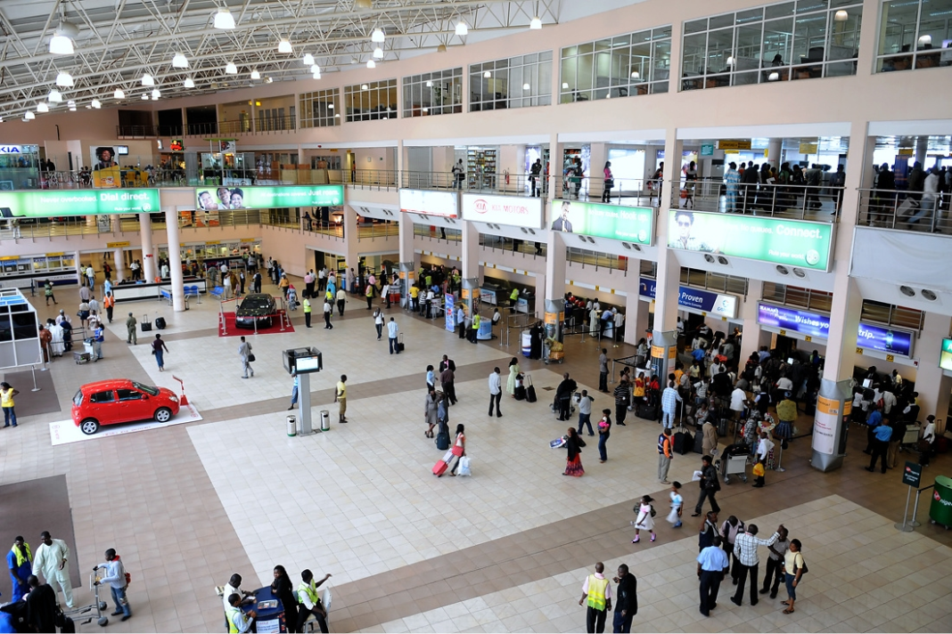 Departue lounge of Murtala Mohammed Int Airport, Lagos