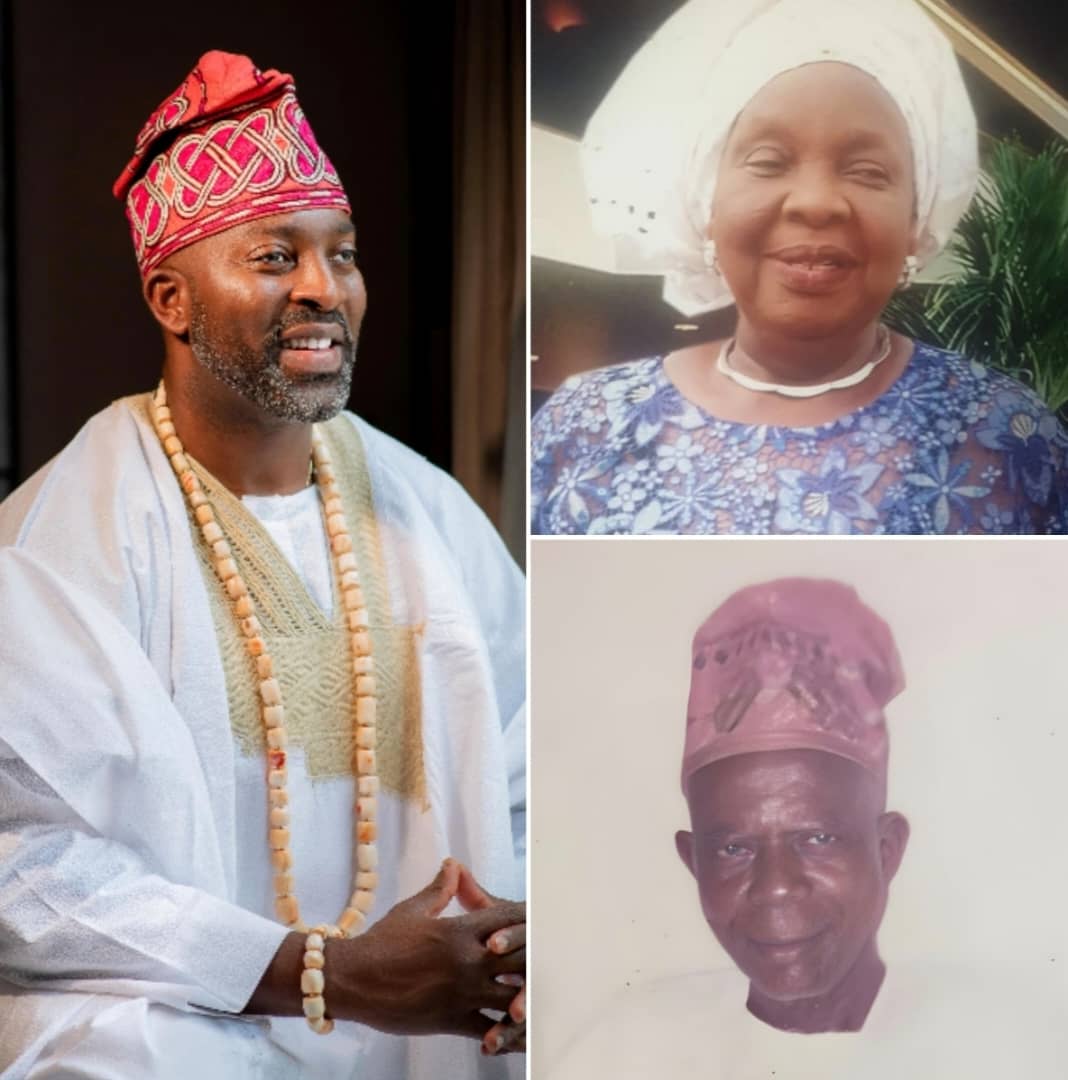 Prince Oriola Olawale Adeyem, left, Alhaja Olorunosun, top right, and the late Chief Obalenfa Adeyemi