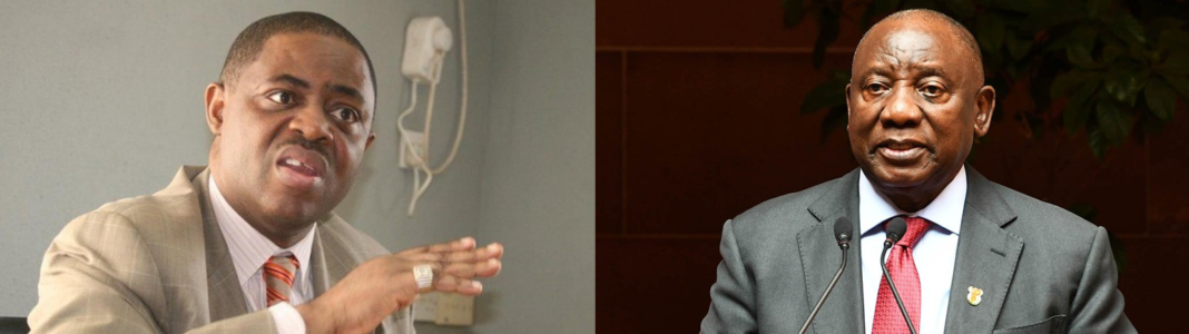 Chief Femi Fani-Kayode and President Cyril Ramaphosa of South Africa