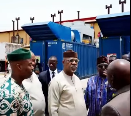 Governor Abiodun inspectin the power facility