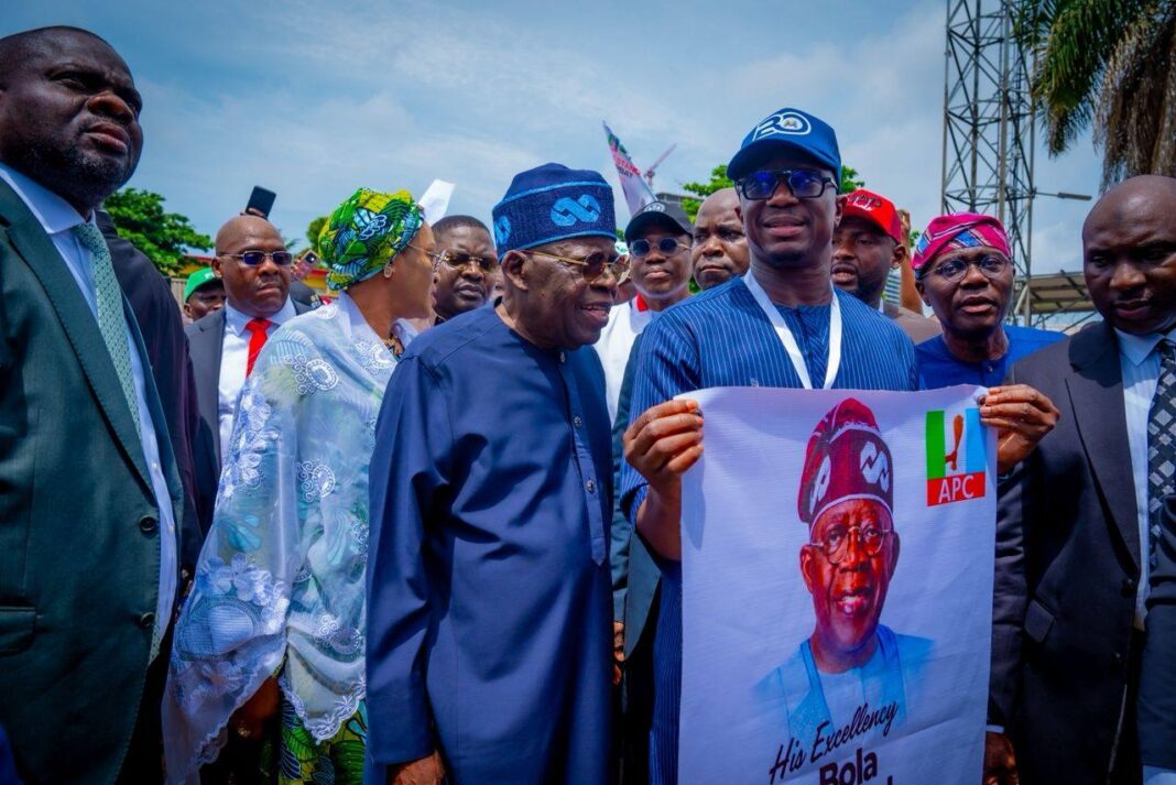 President Tinubu at Obalende, Lagos