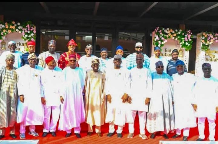 President Tinubu hosted state governors who came to celebrate with him the Sallah and the third anniversary of the administration