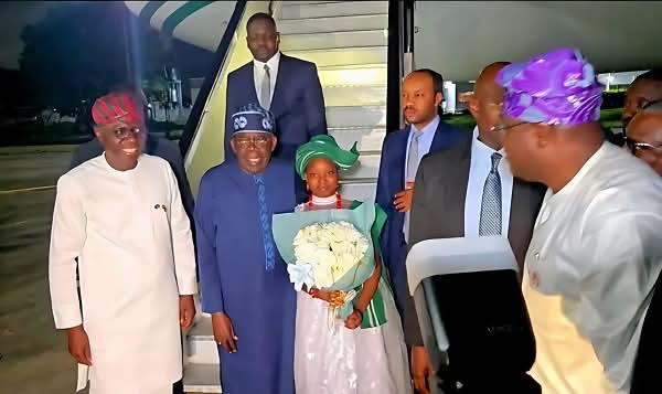 President Tinubu reveived by Sanwo-Olu and others