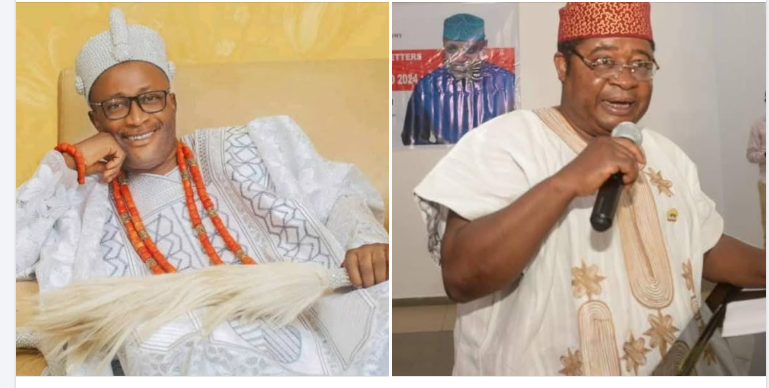 Kabiyesi Oba Adebanji Alabi Afuntade and Professor Rasaki Ojo Bakare