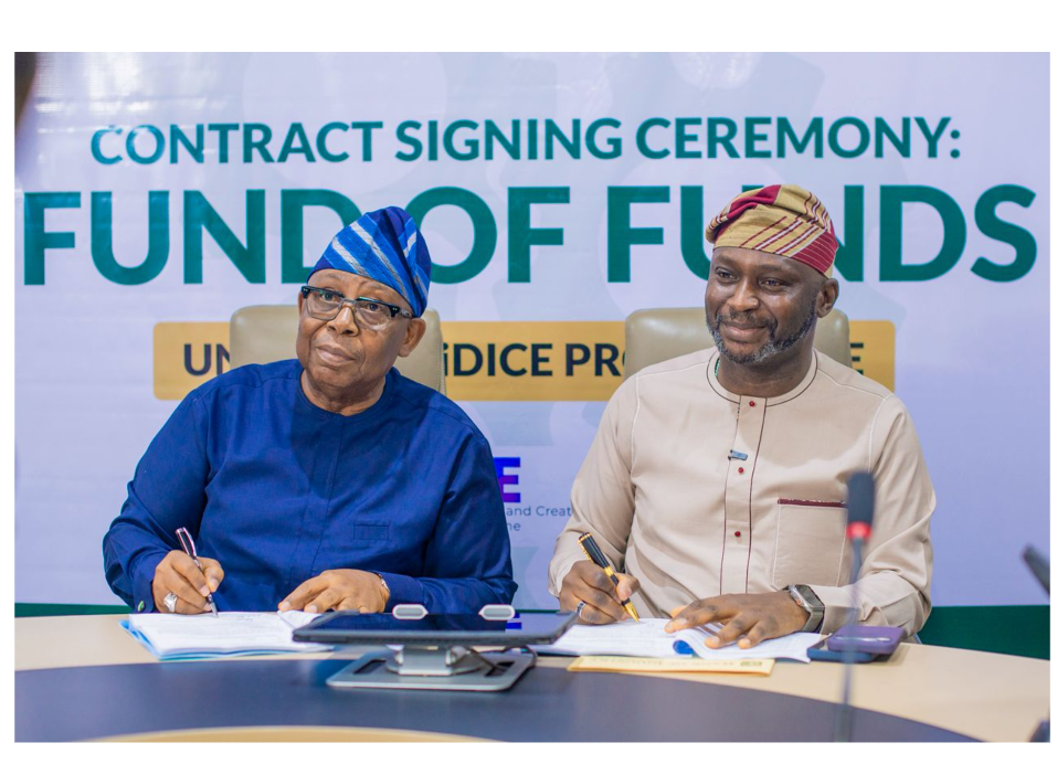 The contract signing ceremony