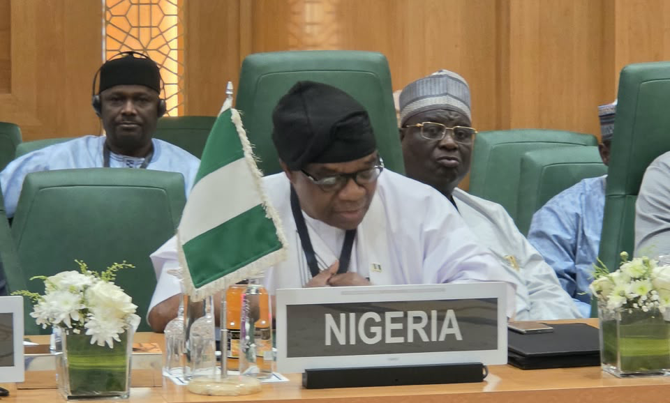 Ambassador Enikanolaiye on Thursday, 27th August, 2026, while delivering Nigeria’s Official Statement at the 23rd Extraordinary Session of the OIC Council of Foreign Ministers in Jeddah, Saudi Arabia
