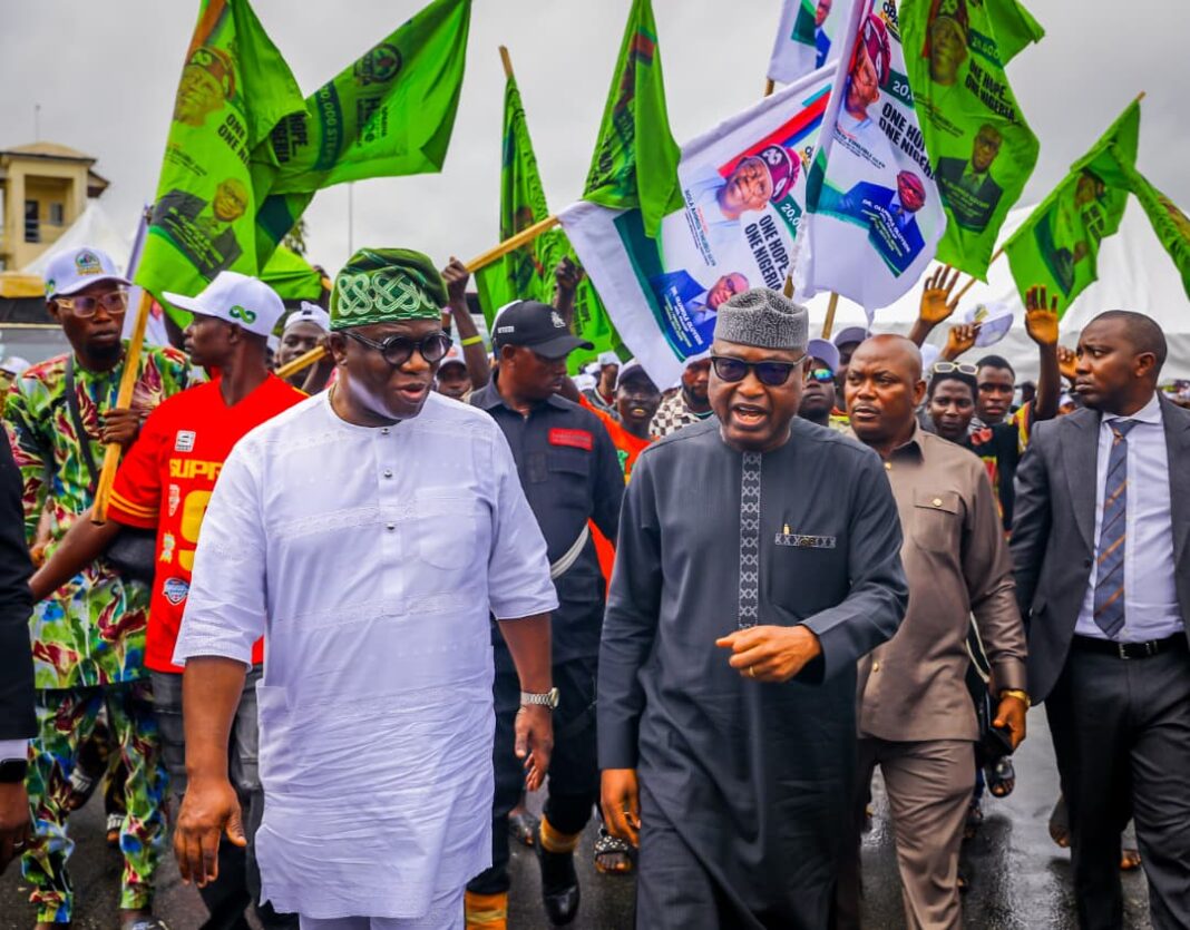 Governor Oyebanji, Oluyede and othera during the rally2