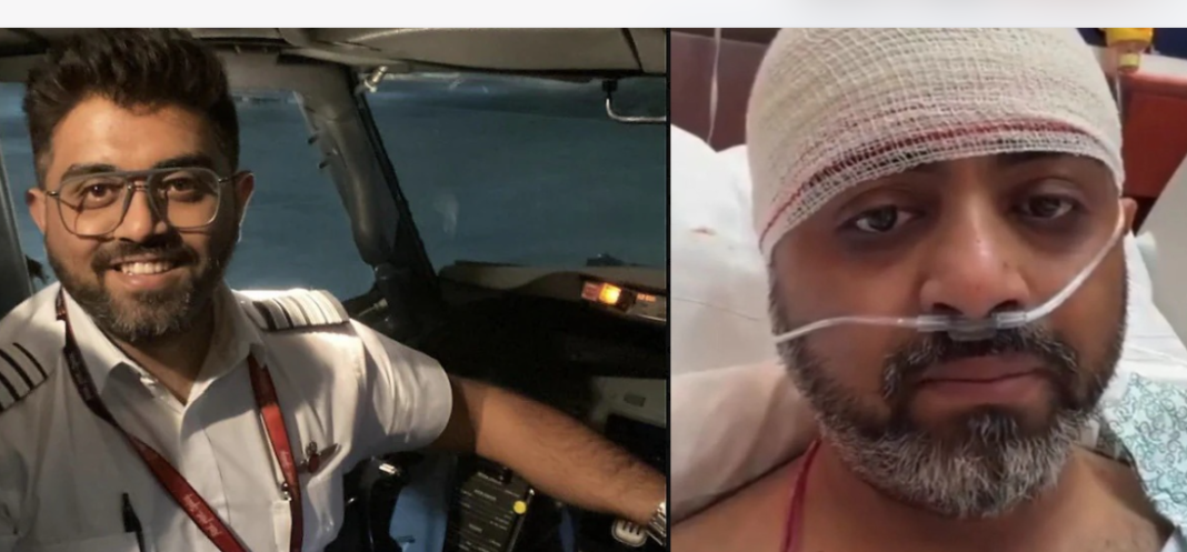From left: Smit Machchhar’s friend told The Telegraph he would ‘give everything to save his passengers’ Credit: AP/Israel's foreign ministry. Captain Smit Machchhar speaks from hospital Credit: Screengrab